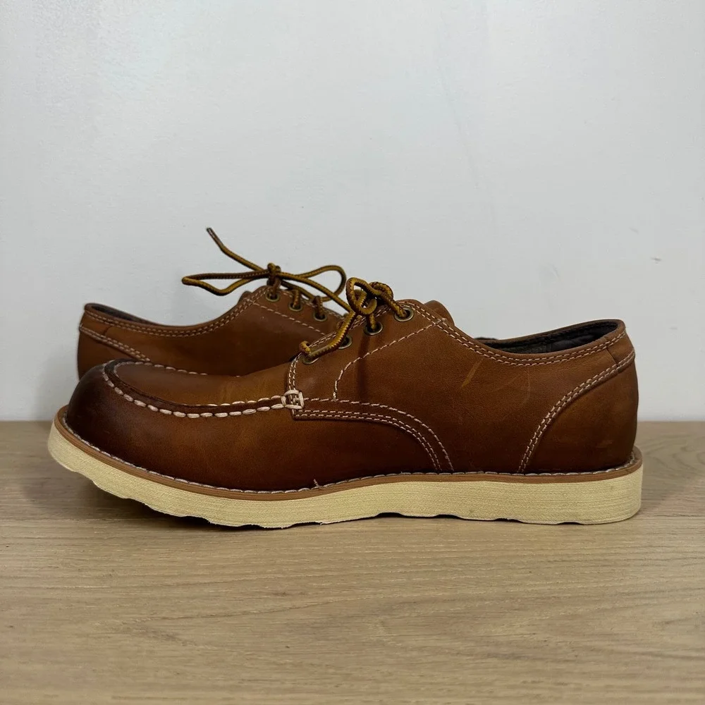 Eastland Lumber Down Boat Shoes Men 10D Brown Leather Moc Toe Heritage Preppy